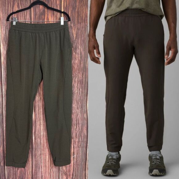 Prana Joggers Mens Size Medium M Green Gray Organic Blend Athlesiure - Picture 1 of 7